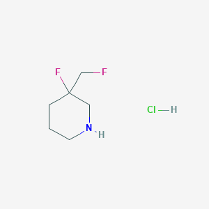 molecular formula C6H12ClF2N B13333713 3-Fluoro-3-(fluoromethyl)piperidine hydrochloride 