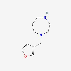 molecular formula C10H16N2O B13333737 1-(Furan-3-ylmethyl)-1,4-diazepane 