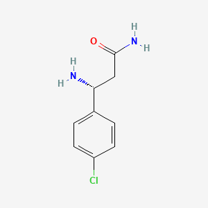 molecular formula C9H11ClN2O B13333741 (3R)-3-amino-3-(4-chlorophenyl)propanamide 