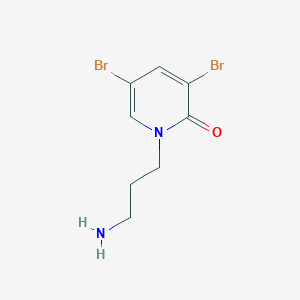 1-(3-Aminopropyl)-3,5-dibromopyridin-2(1H)-one