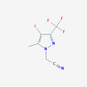 2-(4-iodo-5-methyl-3-(trifluoromethyl)-1H-pyrazol-1-yl)acetonitrile