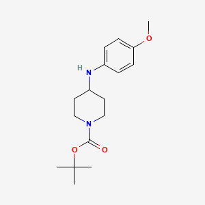 molecular formula C17H26N2O3 B1333382 tert-butyl 4-(4-methoxyanilino)tetrahydro-1(2H)-pyridinecarboxylate CAS No. 306934-84-9