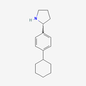 molecular formula C16H23N B13333878 (R)-2-(4-Cyclohexylphenyl)pyrrolidine 