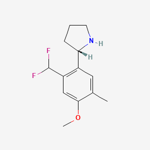 (S)-2-(2-(Difluoromethyl)-4-methoxy-5-methylphenyl)pyrrolidine