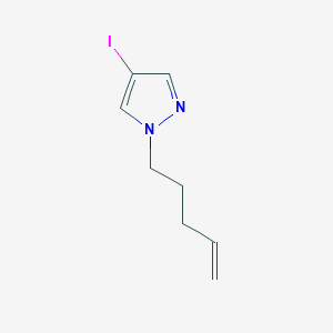 molecular formula C8H11IN2 B13333914 4-iodo-1-(pent-4-en-1-yl)-1H-pyrazole 