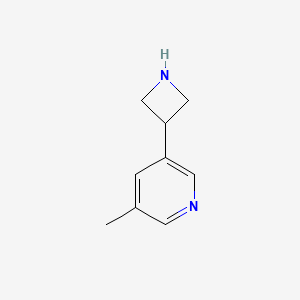 molecular formula C9H12N2 B13333964 3-(Azetidin-3-yl)-5-methylpyridine CAS No. 1260645-96-2