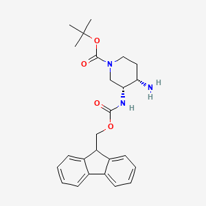 Rel-(3R,4S)-tert-Butyl 3-((((9H-fluoren-9-yl)methoxy)carbonyl)amino)-4-aminopiperidine-1-carboxylate