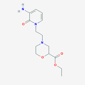 Ethyl 4-(2-(3-amino-2-oxopyridin-1(2H)-yl)ethyl)morpholine-2-carboxylate