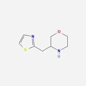 molecular formula C8H12N2OS B13333996 3-(1,3-Thiazol-2-ylmethyl)morpholine 