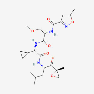 N-((S)-1-(((S)-1-Cyclopropyl-2-(((S)-4-methyl-1-((S)-2-methyloxiran-2-yl)-1-oxopentan-2-yl)amino)-2-oxoethyl)amino)-3-methoxy-1-oxopropan-2-yl)-5-methylisoxazole-3-carboxamide