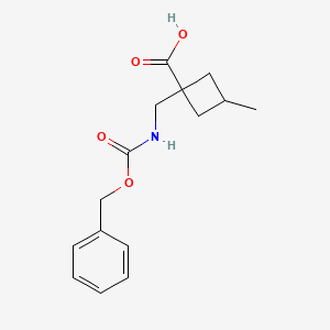 1-((((Benzyloxy)carbonyl)amino)methyl)-3-methylcyclobutane-1-carboxylic acid