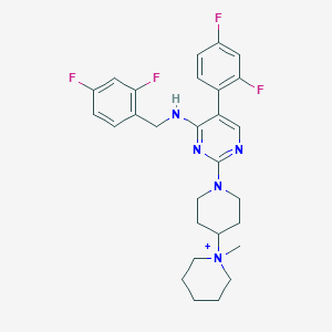 1-(1-(4-((2,4-Difluorobenzyl)amino)-5-(2,4-difluorophenyl)pyrimidin-2-yl)piperidin-4-yl)-1-methylpiperidin-1-ium