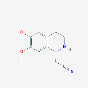 molecular formula C13H16N2O2 B1333410 2-(6,7-二甲氧基-1,2,3,4-四氢异喹啉-1-基)乙腈 CAS No. 52244-06-1