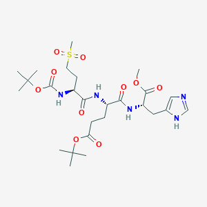 Methyl (6S,9S,12S)-12-((1H-imidazol-5-yl)methyl)-9-(3-(tert-butoxy)-3-oxopropyl)-2,2-dimethyl-6-(2-(methylsulfonyl)ethyl)-4,7,10-trioxo-3-oxa-5,8,11-triazatridecan-13-oate