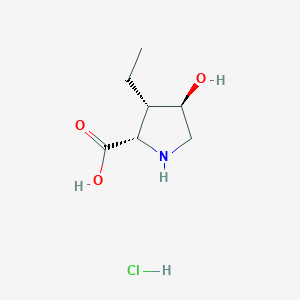 (2S,3S,4R)-3-Ethyl-4-hydroxypyrrolidine-2-carboxylic acid hydrochloride