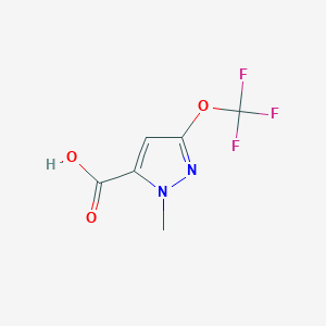 molecular formula C6H5F3N2O3 B13334182 1-Methyl-3-(trifluoromethoxy)-1H-pyrazole-5-carboxylic acid 