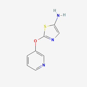 molecular formula C8H7N3OS B13334189 2-(Pyridin-3-yloxy)-1,3-thiazol-5-amine 