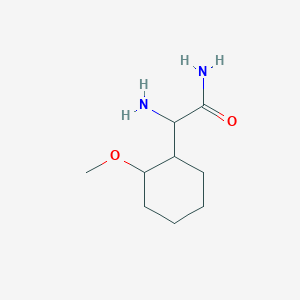 molecular formula C9H18N2O2 B13334214 2-Amino-2-(2-methoxycyclohexyl)acetamide 