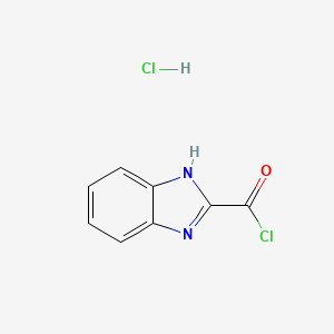molecular formula C8H6Cl2N2O B1333422 1H-benzimidazole-2-carbonyl chloride hydrochloride CAS No. 337508-58-4