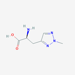 molecular formula C6H10N4O2 B13334227 (2S)-2-Amino-3-(2-methyl-2H-1,2,3-triazol-4-yl)propanoic acid 