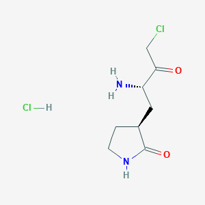 (S)-3-((S)-2-Amino-4-chloro-3-oxobutyl)pyrrolidin-2-one hydrochloride