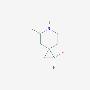 molecular formula C8H13F2N B13334271 1,1-Difluoro-5-methyl-6-azaspiro[2.5]octane 