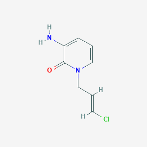 molecular formula C8H9ClN2O B13334306 3-Amino-1-(3-chloroprop-2-en-1-yl)-1,2-dihydropyridin-2-one 