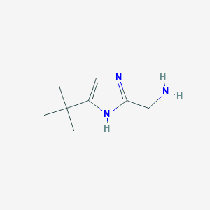 molecular formula C8H15N3 B13334307 1-(4-Tert-butyl-1H-imidazol-2-YL)methanamine 