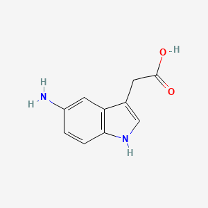 molecular formula C10H10N2O2 B13334309 2-(5-amino-1H-indol-3-yl)acetic acid CAS No. 5318-11-6