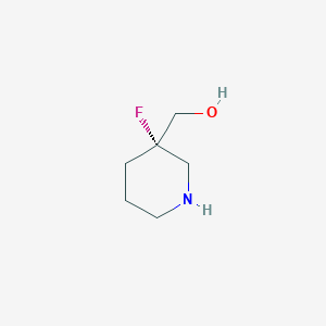 molecular formula C6H12FNO B13334362 (S)-(3-Fluoropiperidin-3-yl)methanol 