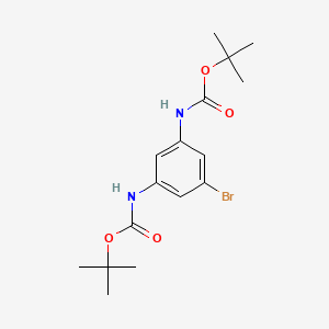 molecular formula C16H23BrN2O4 B13334364 Di-tert-butyl (5-bromo-1,3-phenylene)dicarbamate 