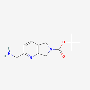 molecular formula C13H19N3O2 B13334371 Tert-butyl 2-(aminomethyl)-5,7-dihydropyrrolo[3,4-B]pyridine-6-carboxylate 