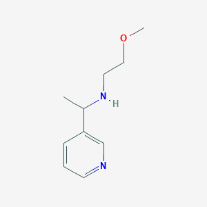 molecular formula C10H16N2O B13334378 (2-Methoxyethyl)[1-(pyridin-3-YL)ethyl]amine 