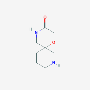 molecular formula C8H14N2O2 B13334413 1-Oxa-4,8-diazaspiro[5.5]undecan-3-one 