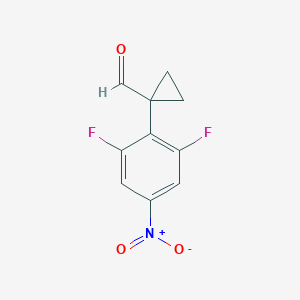 1-(2,6-Difluoro-4-nitrophenyl)cyclopropane-1-carbaldehyde