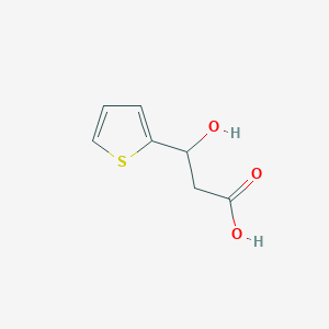 molecular formula C7H8O3S B13334487 3-Hydroxy-3-(thiophen-2-yl)propanoic acid 