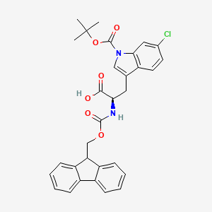 (R)-2-((((9H-Fluoren-9-yl)methoxy)carbonyl)amino)-3-(1-(tert-butoxycarbonyl)-6-chloro-1H-indol-3-yl)propanoic acid