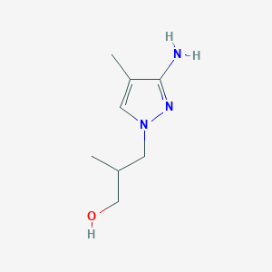 3-(3-Amino-4-methyl-1H-pyrazol-1-yl)-2-methylpropan-1-ol