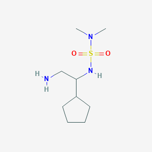 molecular formula C9H21N3O2S B13334548 [(2-Amino-1-cyclopentylethyl)sulfamoyl]dimethylamine 