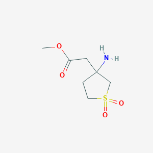 Methyl 2-(3-amino-1,1-dioxidotetrahydrothiophen-3-yl)acetate