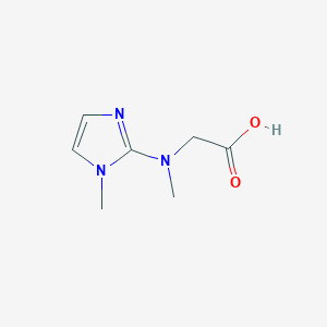 molecular formula C7H11N3O2 B13334569 N-Methyl-N-(1-methyl-1H-imidazol-2-yl)glycine 