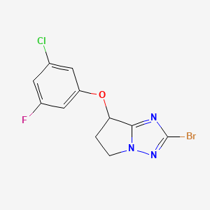 2-Bromo-7-(3-chloro-5-fluorophenoxy)-6,7-dihydro-5H-pyrrolo[1,2-b][1,2,4]triazole