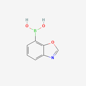 molecular formula C7H6BNO3 B13334637 (1,3-Benzoxazol-7-yl)boronic acid CAS No. 1429665-03-1