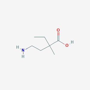 molecular formula C7H15NO2 B13334650 4-Amino-2-ethyl-2-methylbutanoic acid 