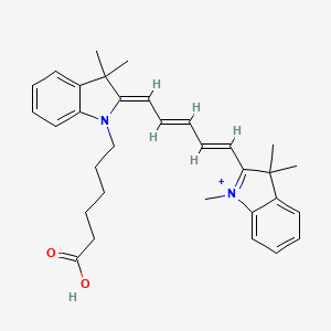 2-(5-(1-(5-Carboxypentyl)-3,3-dimethylindolin-2-ylidene)penta-1,3-dien-1-yl)-1,3,3-trimethyl-3H-indol-1-ium