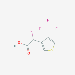 2-Fluoro-2-[4-(trifluoromethyl)thiophen-3-yl]acetic acid