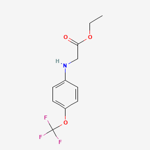 molecular formula C11H12F3NO3 B1333474 2-[4-(三氟甲氧基)苯胺基]乙酸乙酯 CAS No. 306935-79-5