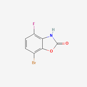 molecular formula C7H3BrFNO2 B13334763 7-Bromo-4-fluorobenzo[d]oxazol-2(3H)-one 