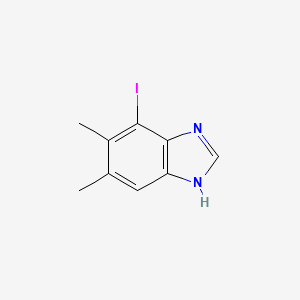 molecular formula C9H9IN2 B13334807 4-Iodo-5,6-dimethyl-1H-benzo[d]imidazole 