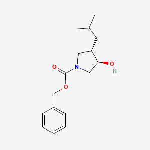 molecular formula C16H23NO3 B13334815 Benzyl (3R,4S)-3-hydroxy-4-isobutylpyrrolidine-1-carboxylate 